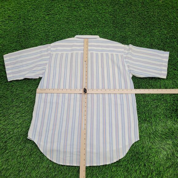 Vintage LEVIS Baggy Button Shirt Medium 23x31 Poplin - Picture 5 of 15